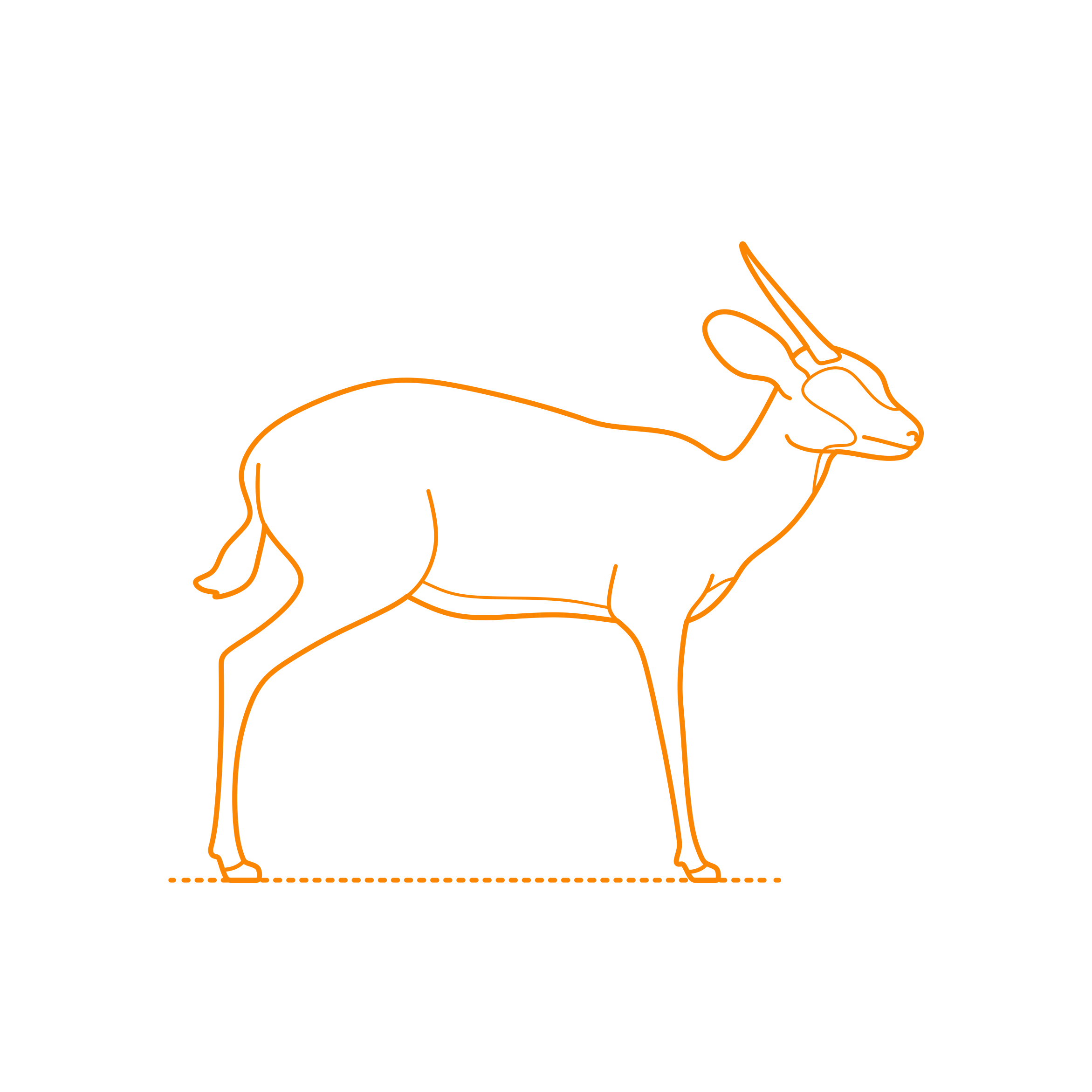 Animals Antelopes Suni Outline Svg Vector Free Vectors